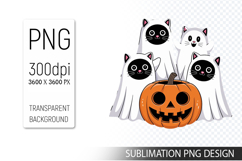 Cute Halloween Boo, Halloween Sublimation Clipart PNG Product Image 1