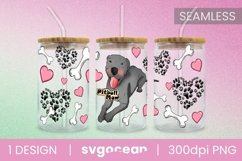 Pit Bull Can Glass PNG | Dog Mom | 16 oz Libbey Glass Product Image 1