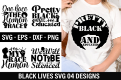 Black Lives SVG Design - One Race The Human Race Product Image 1