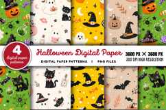 Halloween Digital Paper Backgrounds PNG Product Image 1
