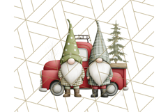 Vintage Truck Christmas Gnomes Clipart PNG, Cute Gnome Png Product Image 2