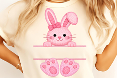Easter Bunny Split Monogram Sublimation, Happy Easter PNG Product Image 2