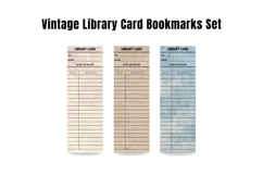 Vintage Library Card Bookmarks, Printable Reading List Product Image 6