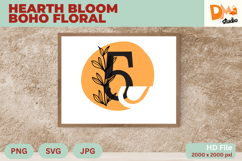 Hearth Bloom Boho Floral Monogram Product Image 1