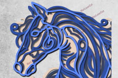 Multilayer Horse Laser Cut 3D File Mandala SVG Decorative DX Product Image 6