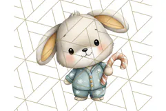 Christmas Pets in Pajamas Clipart PNG, Christmas Png Clipart Product Image 2