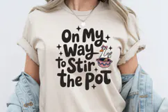 On My Way To Stir The Pot PNG, Funny Goose Clipart Product Image 6