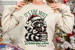 It's the Most Wonderful Time Of The Year, Christmas Raccoon Product Image 4