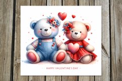 Valentine animals | cute teddy bears Skinny tumbler design Product Image 6