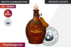 Christmas Winter Potion Bottles PNG, Magical Holiday Clipart Product Image 1