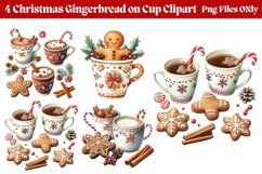 Christmas-Gingerbread-on-Cup-Clipart- PNG Product Image 1