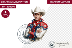 4th of July Character clipart, Patriotic Americana PNG Product Image 1