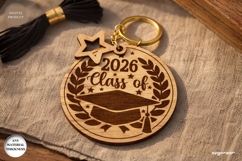 Graduation 2026 Keychain SVG Bundle | Keyring | Glowforge Product Image 6