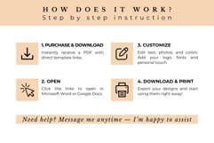 Minimalist Invoice Template | MS Word &amp; Google Docs Product Image 5