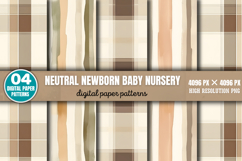 Neutral Newborn Baby Nursery Background Paper PNG Product Image 1