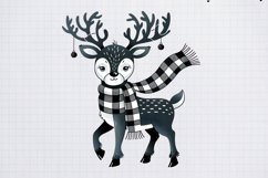 Black White Plaid Christmas PNG Product Image 1