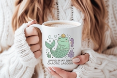 Cute Frog Mermaid Living in my own lagoon PNG Product Image 4