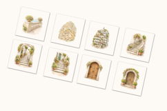 Amalfi Coast Watercolor Clipart, La Dolce Vita, Summer Product Image 11