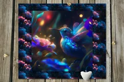 Hummingbird & flowers | Sublimation skinny tumbler designs Product Image 6