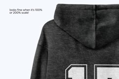 Heather Hoodie Back View PSD Mockup Product Image 5