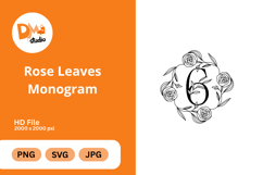 Rose Leaves Monogram Product Image 1