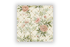 Wedding Toile Digital Paper Pack, Vintage Floral Toile Product Image 6
