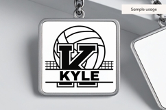 Volleyball Monogram SVG Alphabet AZ | Split Letter Product Image 6