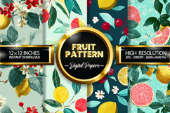 Fruit Pattern Digital Papers - 04 variations Product Image 1