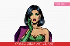 Comic Girls Art clipart, Pop-Art Girls sublimation Product Image 1