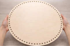 Basket base laser cut file round 22 inch 55 cm bottom file Product Image 6