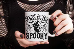 Purrfectly Spooky Svg, Halloween Witch Svg, Cat Witch Svg. Product Image 7
