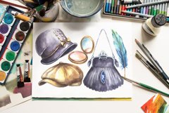 1920s party watercolor clipart Product Image 7