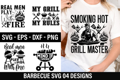 Barbecue SVG Design - Real men play with fire Product Image 1
