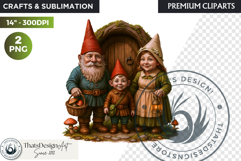 Fantasy clipart Magical Forest Village PNG for scrapbooking Product Image 1