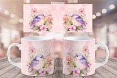 Birds and Flowers Mug Sublimation | Coffee Cup Wrap Bundle Product Image 7