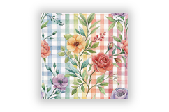 Rainbow Gingham Digital Paper Pack, Seamless Watercolor Product Image 6
