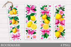 Lemons Bookmark Design. Lemons Sublimation Product Image 1