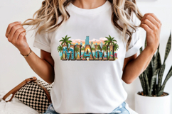 Miami Florida PNG, Vintage City Beach Sunset Sublimation Product Image 6
