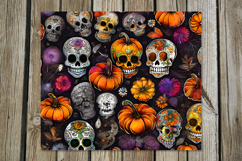 Sugar Skulls | 4 Halloween Skinny tumbler designs PL2 Product Image 2