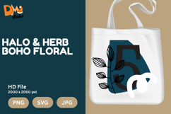 Halo &amp; Herb Boho Floral Monogram Product Image 1