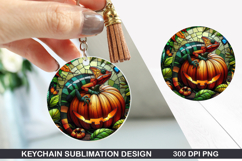 Chamaeleo Keychain Sublimation - Halloween Keychain PNG Product Image 1