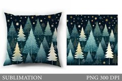Christmas Tree Pillow Design. Christmas Tree Sublimation Product Image 1