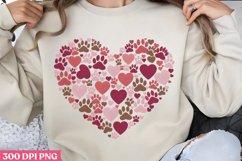 Paw Heart PNG, Retro Valentines Quotes Love PNG Product Image 1