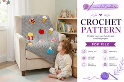 Snack Applique Crochet Snuggle Sack Pattern PDF Product Image 6