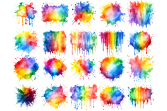 Colorful Water Stains Clipart Product Image 3