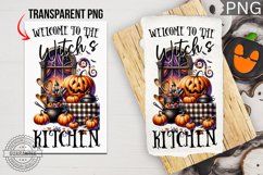 Halloween Witch Kitchen Towel Sublimation, Kitchen Towel Product Image 1