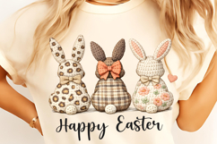 Happy Easter PNG Coquette Easter Bunny, Faux yarn Bunny PNG Product Image 3