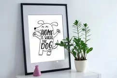 Dog Silhouette with Funny Quote Svg Cut File. Dog Lover Png. Product Image 5