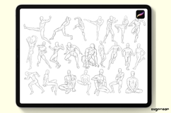 Male Pose Procreate Brushes | Figure | Stamps Product Image 2