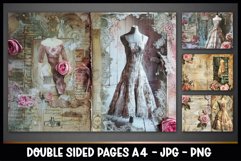 4 Vintage Double Sided Digital Papers I Junk Journal Page Product Image 1